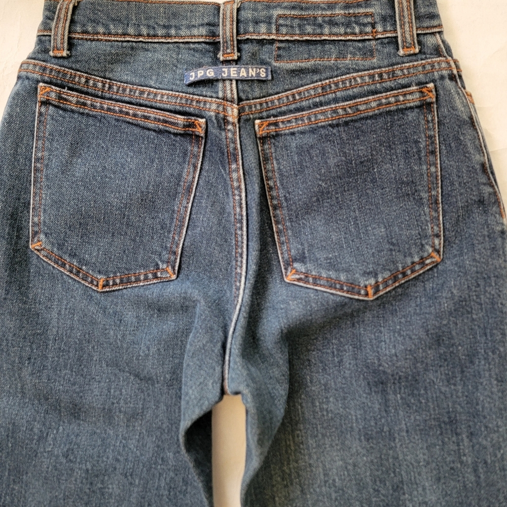 JEAN PAUL GAULTIER JPG Donna 👏🏻straight leg blue jeans👖27x33 👀look all pics